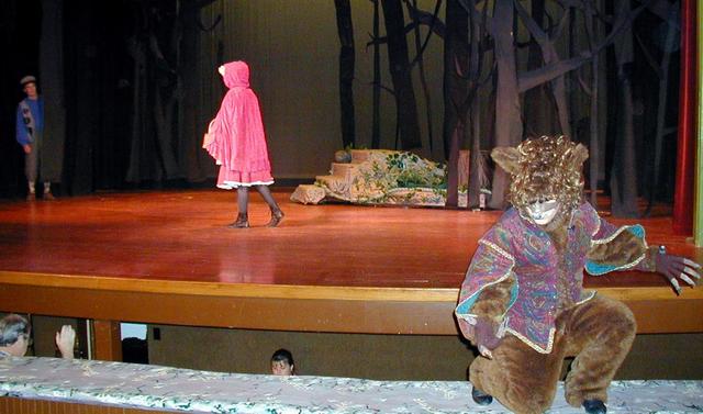 Little Red is visited by the Wolf