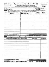 2002 990-EZ and supporting schedules